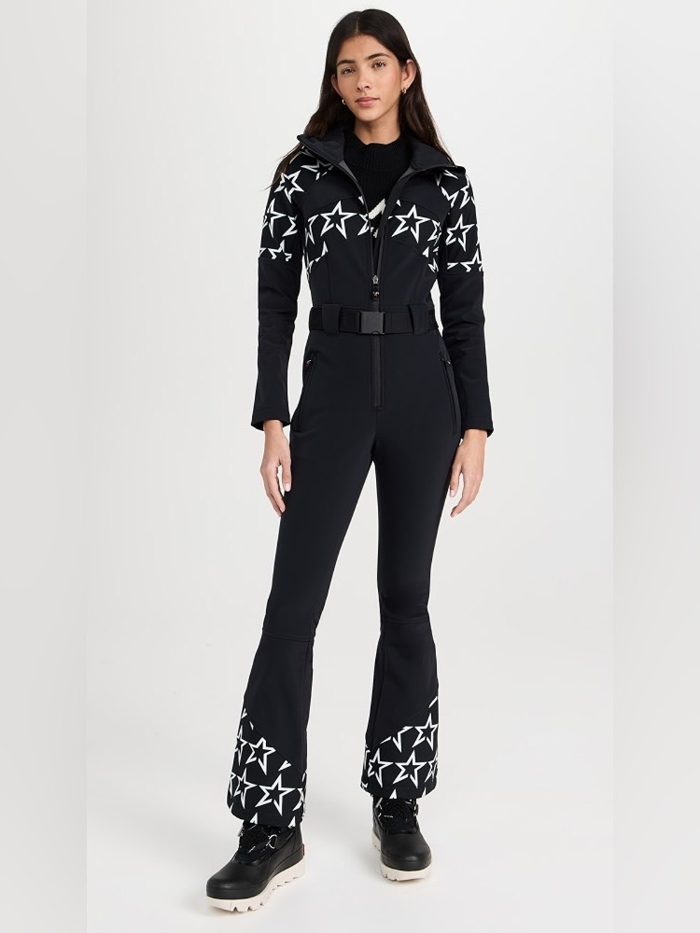 Perfect Moment Star Print Tignes Ski Suit Waterproof Black Medium Worn Once